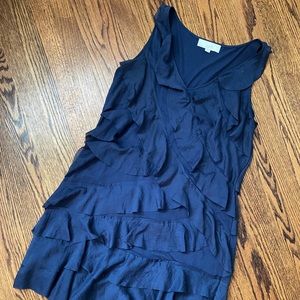 LOFT navy blue ruffle dress, size 10